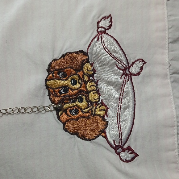 Vintage mbroidered White Button-Up Shirt - Picture 5 of 13